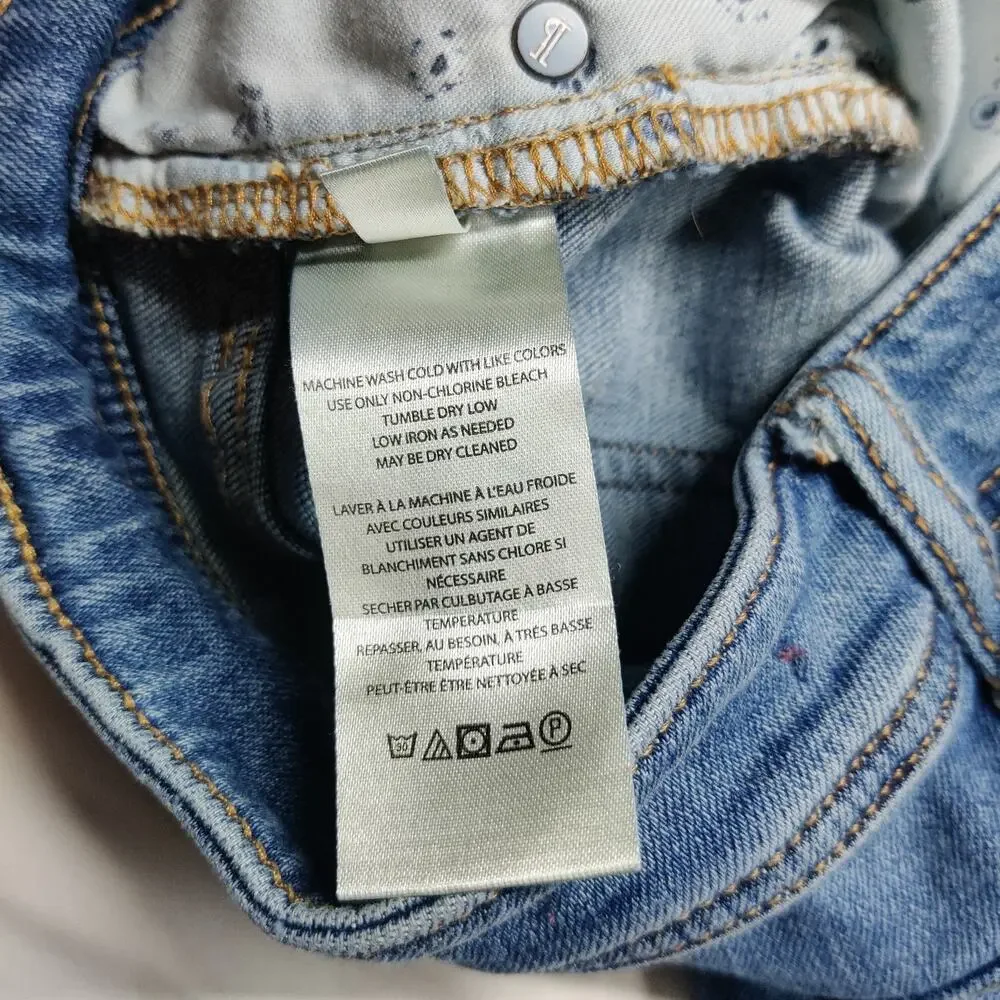 Anthropologie Pilcro Slim Boyfriend Mid Rise Jeans Size 29 Vintage Stretch Denim